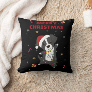 Cojín Decorativo Navidades de lineas de color Perro Animales de inv