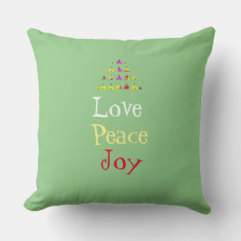 Cojín Decorativo Navidades de Love Peace Joy