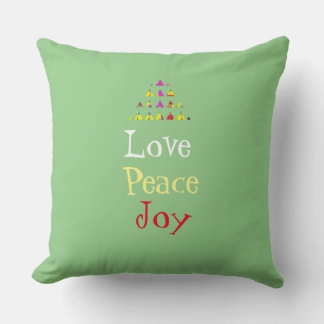 Cojín Decorativo Navidades de Love Peace Joy