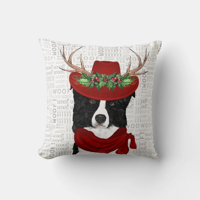 Cojín Decorativo Navidades de Lover Pet Lover en la frontera occide (Anverso)