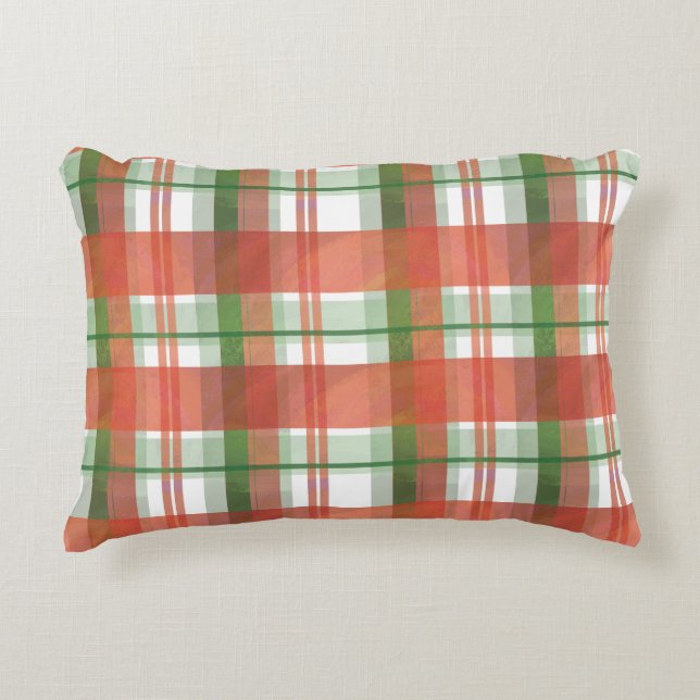 Cojín Decorativo Navidades de Madras Plaid (Anverso)