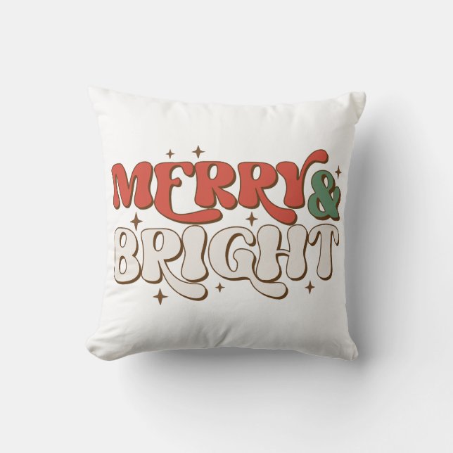Cojín Decorativo Navidades de Merry & Bright Retro (Anverso)