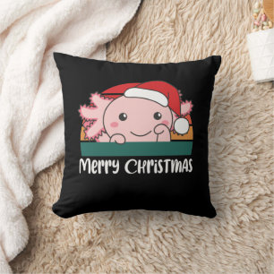 Cojín Decorativo Navidades de Merry Christmas Retro Axolotl