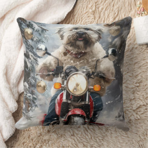Cojín Decorativo Navidades de motociclismo de perros de La Habana