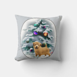 Cojín Decorativo Navidades de Norfolk Terrier
