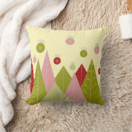 Cojín Decorativo Navidades de ornamentos y árboles