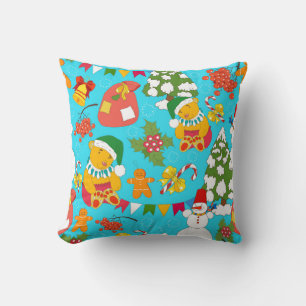 Cojín Decorativo Navidades De Oso De Teddy: Patrón Amigable Con Los