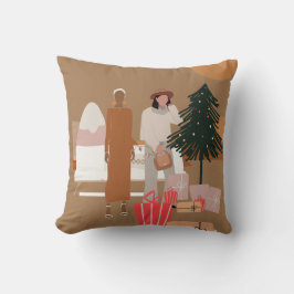 Cojín Decorativo Navidades de parejas interraciales