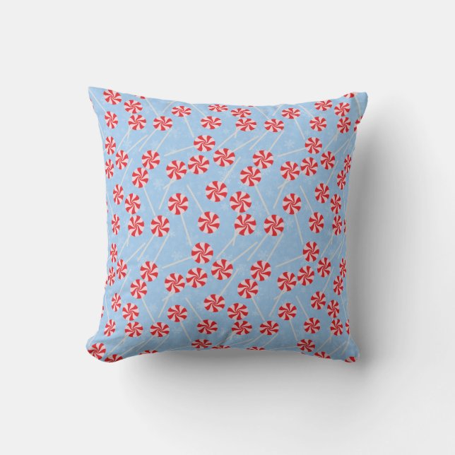 Cojín Decorativo Navidades de Peppermint Candy Mints (Anverso)