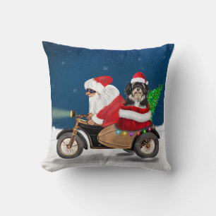 Cojín Decorativo Navidades de perro de La Habana Santa Claus