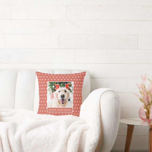 Cojín Decorativo Navidades de perro fotografíen Happy Pawlidays (Sofá)