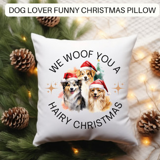 Cojín Decorativo Navidades de perros divertidos