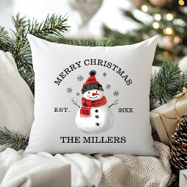 Cojín Decorativo Navidades de Personalizado Cute Snowman