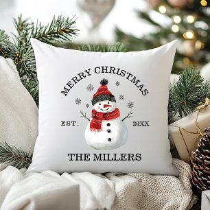 Cojín Decorativo Navidades de Personalizado Cute Snowman