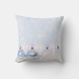 Cojín Decorativo Navidades de plata festividad golpean la nieve