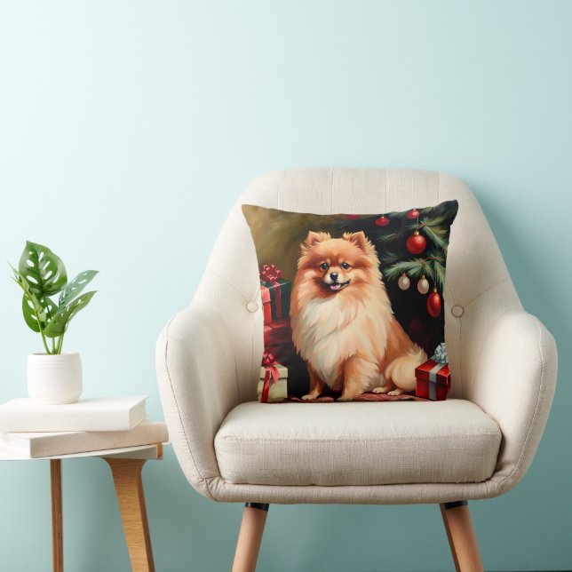 Cojín Decorativo Navidades de Pomerania (Silla)