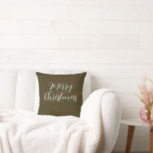 Cojín Decorativo Navidades de Red y Green Plaid