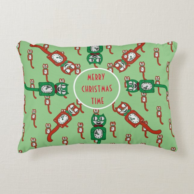 Cojín Decorativo Navidades de reloj Kat Kit de cosecha de cosecha (Anverso)