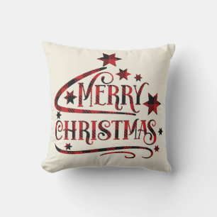 Cojín Decorativo Navidades de renos copos de nieve, feliz año nuevo