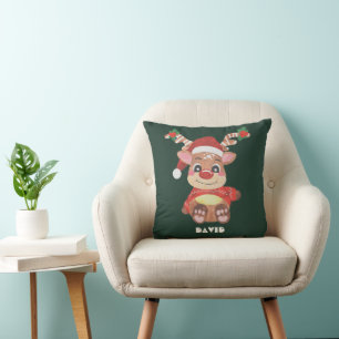Cojín Decorativo Navidades de renos de moda en Guay