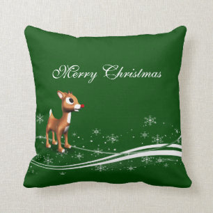 Cojín Decorativo Navidades de renos de Personalizado lindo