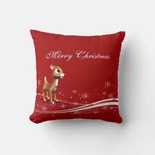Cojín Decorativo Navidades de renos de Personalizado lindo
