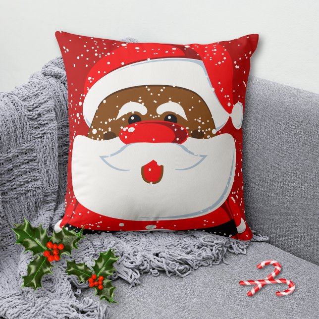 Cojín Decorativo Navidades de Santa Claus afroamericanos (Subido por el creador)