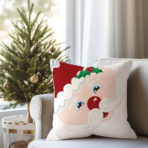 Cojín Decorativo Navidades de Santa Claus Face