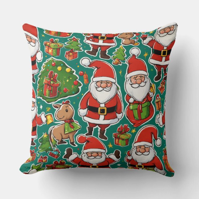 Cojín Decorativo "Navidades de Santa Claus festivos Pillow" (Anverso)