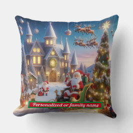 Cojín Decorativo Navidades de SANTA CLAUS personalizados COLORIDOS