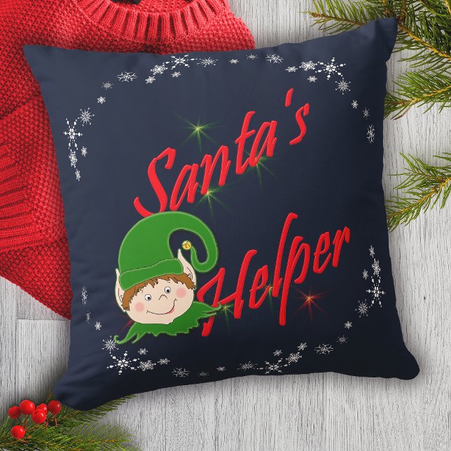Cojín Decorativo Navidades de Santa Elena preparan feriado capricho (Subido por el creador)
