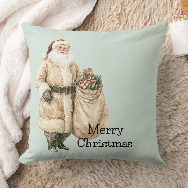 Cojín Decorativo Navidades de Santa Rústica Mint (Manta)