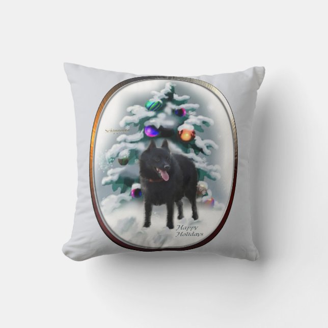 Cojín Decorativo Navidades de Schipperke (Anverso)