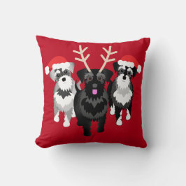 Cojín Decorativo Navidades de Schnauzer Mom o Schnauzer Dad