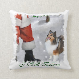 Cojín Decorativo Navidades de Shetland Sheepdog Sheltie