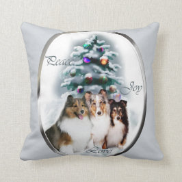 Cojín Decorativo Navidades de Shetland Sheepdog Sheltie