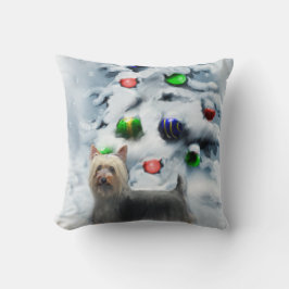 Cojín Decorativo Navidades de Silky Terrier