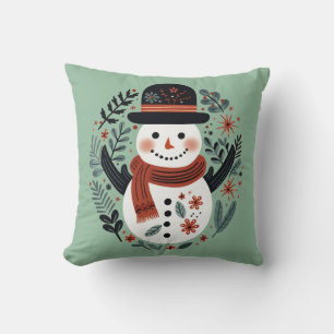 Cojín Decorativo Navidades de Snowman festivos