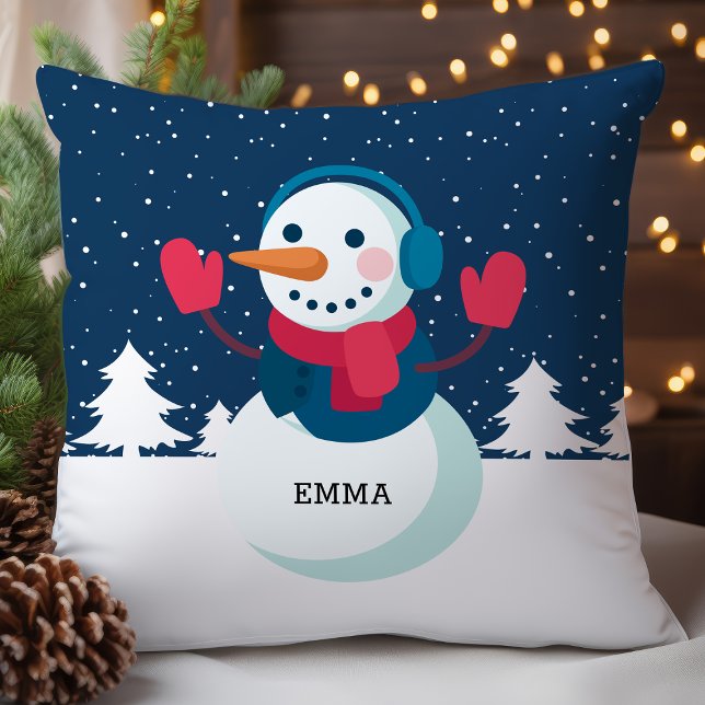 Cojín Decorativo Navidades de Snowman personalizados (Subido por el creador)