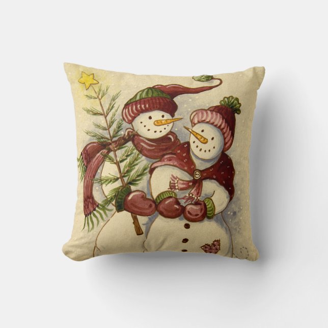 Cojín Decorativo navidades de Snowmen de 4924 (Anverso)