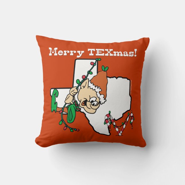 Cojín Decorativo Navidades de Texas (Anverso)