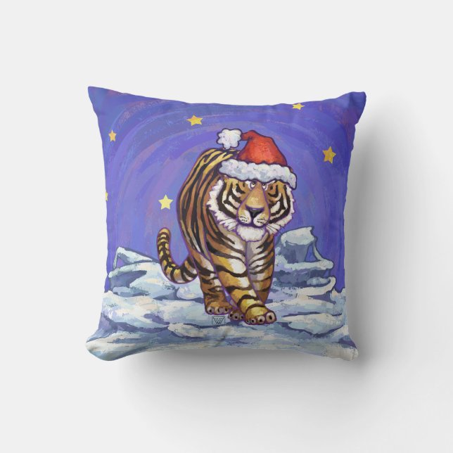 Cojín Decorativo Navidades de tigres (Anverso)
