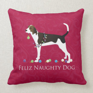 Cojín Decorativo Navidades de Treeing Walker Coonhound