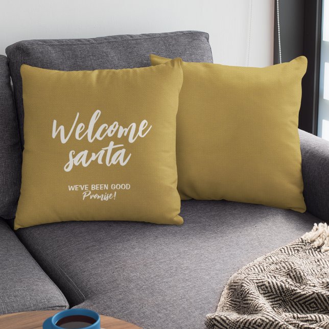Cojín Decorativo Navidades de vacaciones de "Bienvenida Santa" (Subido por el creador)