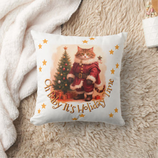 Cojín Decorativo Navidades de vacaciones de gato kitano lindo Pillo