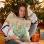 Cojín Decorativo Navidades de vacaciones en el desierto de Cactus e<br><div class="desc">Este diseño se puede personalizar eligiendo la opción Editar diseño. También puede transferir a otros artículos. Póngase en contacto conmigo en colorflowcreations@gmail.com o utilice la opción de chat en la parte superior de la página si desea tener este diseño en otro producto o necesita ayuda con este diseño. No puedo...</div>