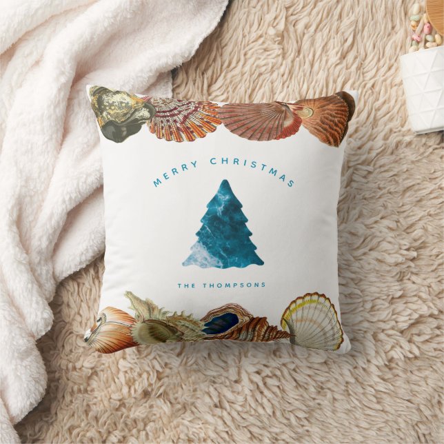 Cojín Decorativo Navidades de verano nombre personalizado de la mar (Manta)