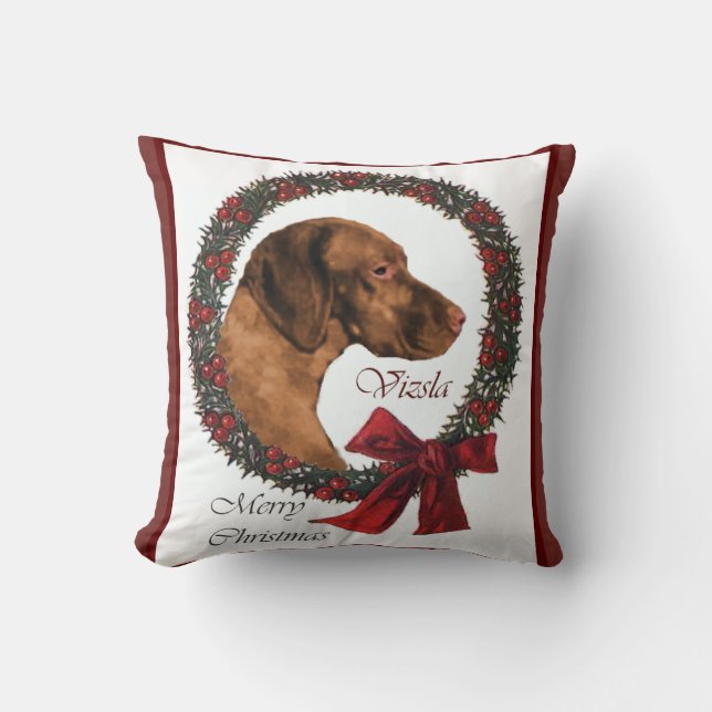 Cojín Decorativo Navidades de Vizsla (Anverso)