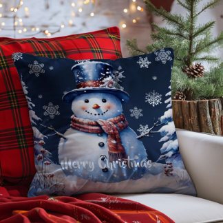 Cojín Decorativo Navidades de Winter Forest Snowman