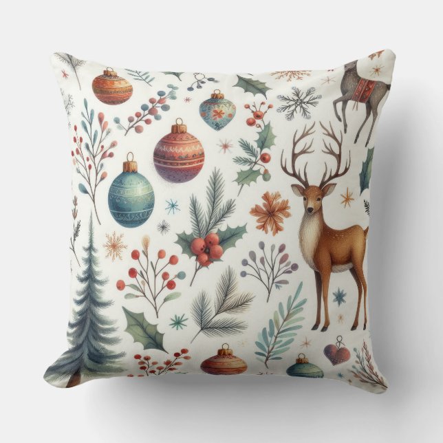 Cojín Decorativo Navidades de Woodland mágicos (Anverso)